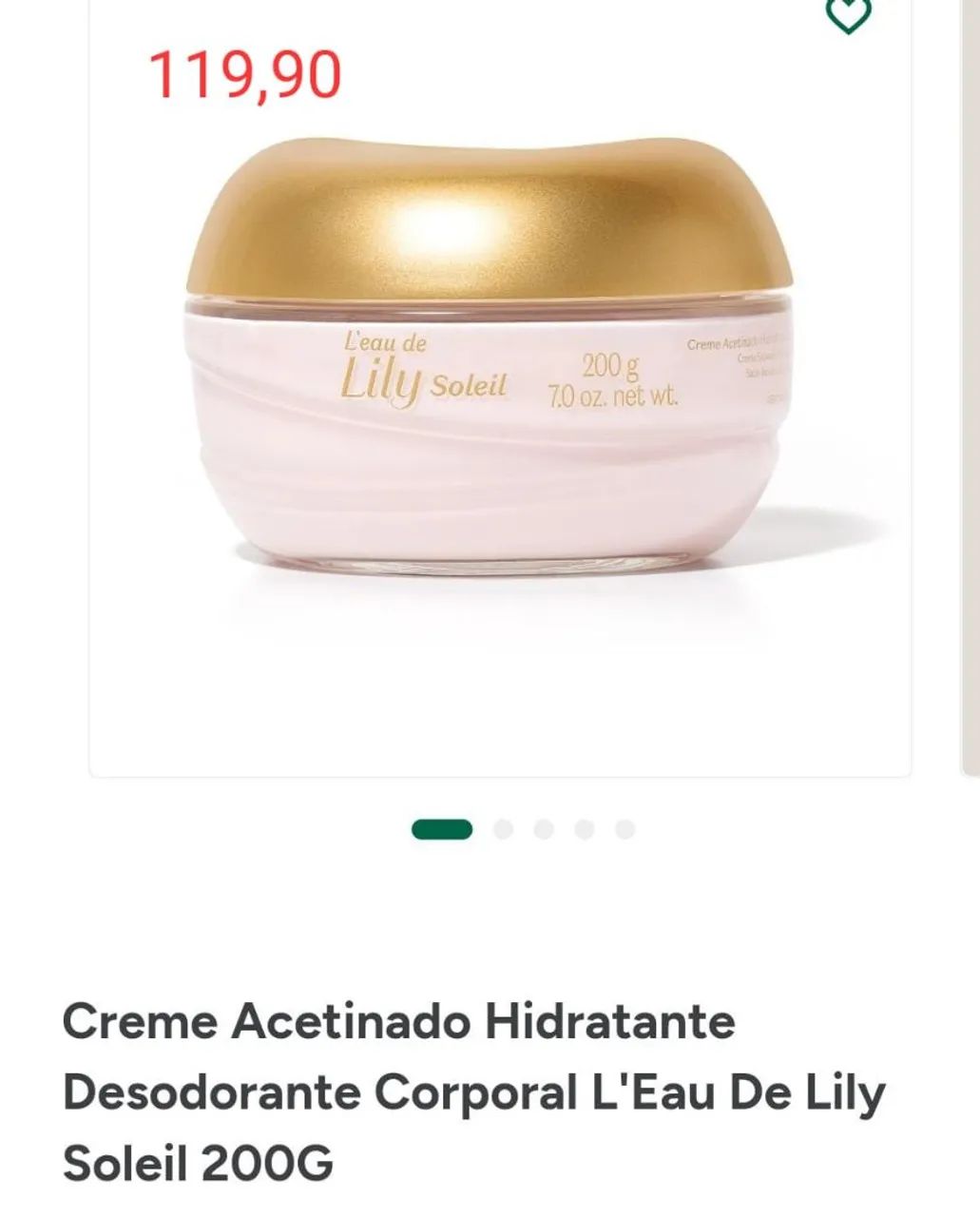 Creme acetinado Lily 