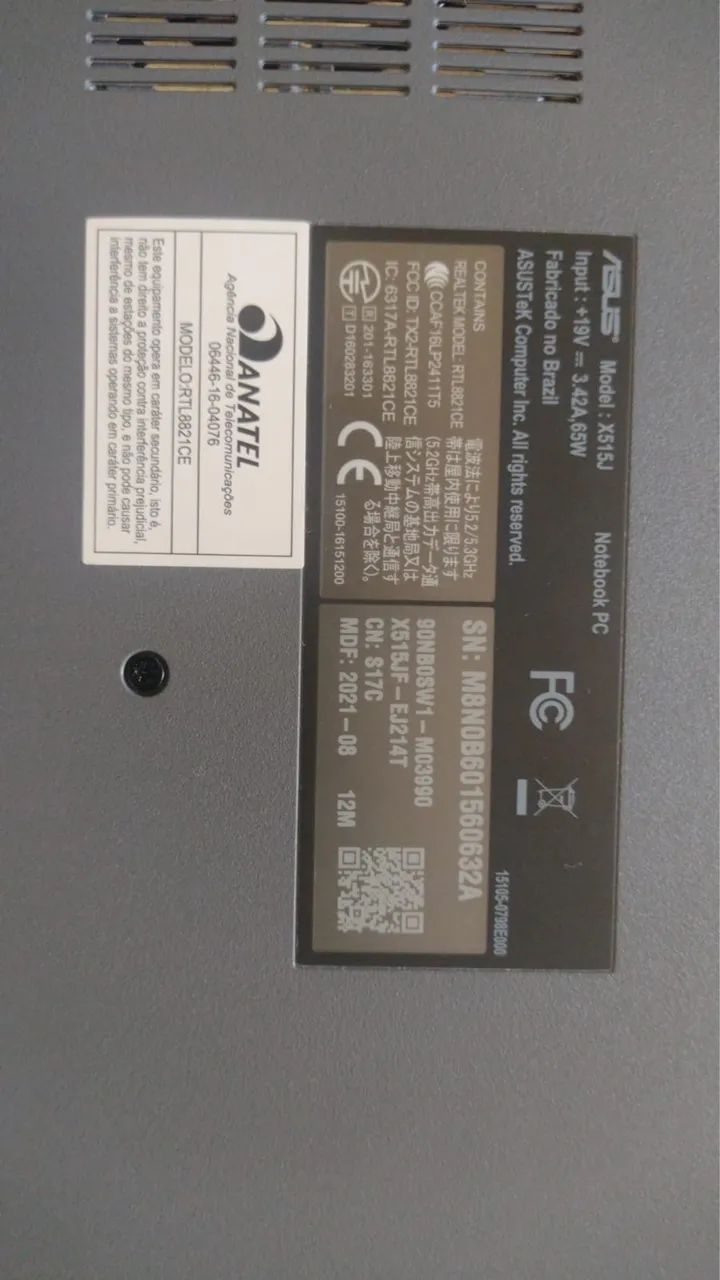 ? Notebook ASUS X515JF-EJ214T - Impecável! - Foto 3