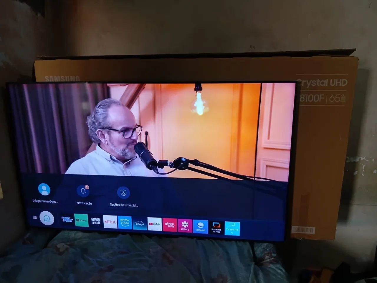 Vendo smart tv Samsung de 65 com Android Alexa comando de voz e bluetooth imagem 4k 