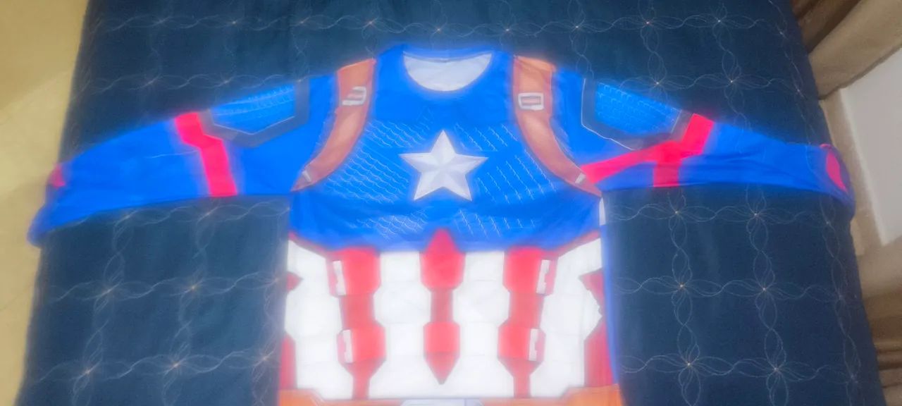 VENDO CAMISAS CAPITÃO AMÉRICA MANGAS CURTA E LONGAA - Foto 3
