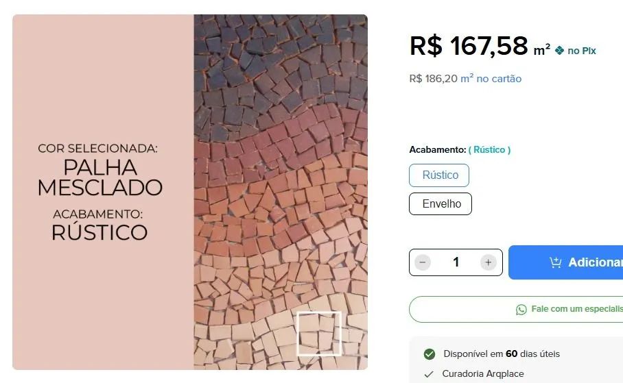 Piso de caquinho telado - Foto 2