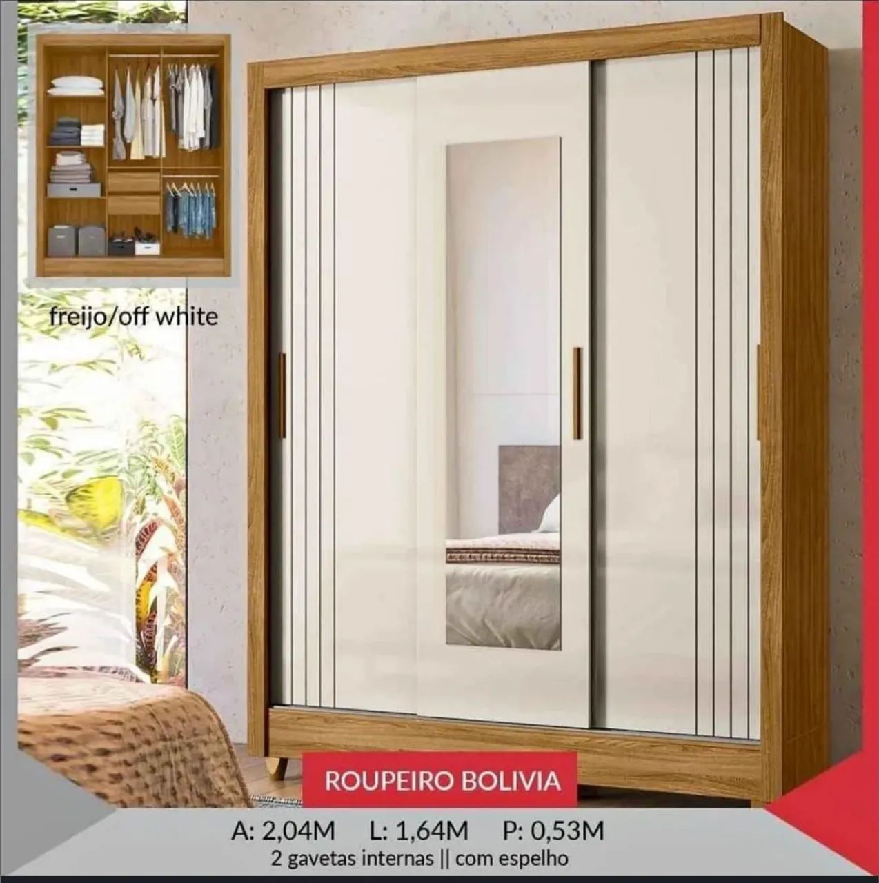 guarda roupa casal porta de correr 
