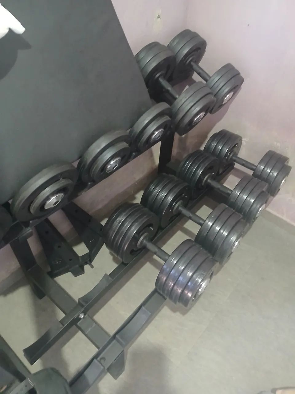 Dumbbell injetado mais suporte