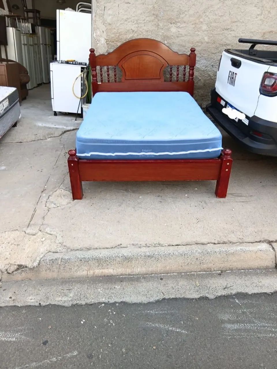 Cama Casal Com Colchão - Aceito Oferta - Foto 3