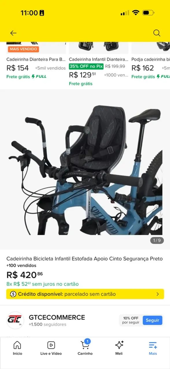 VENDO CADEIRINHA PARA BICICLETA - Foto 3