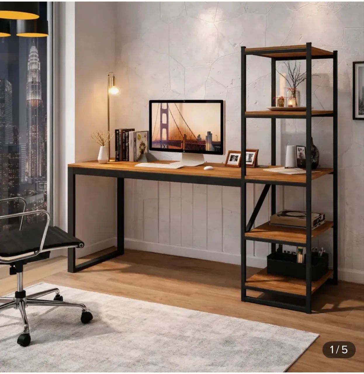 Mesa escrivaninha slim industrial net - Foto 3