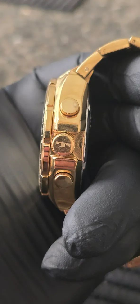 Relógio Technos Anadigi dourado - Foto 3