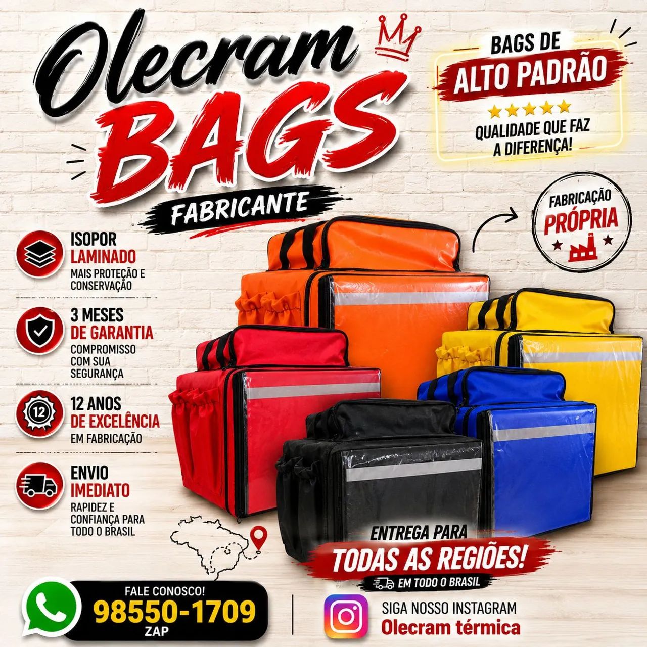 bags pra entrega de pizza 