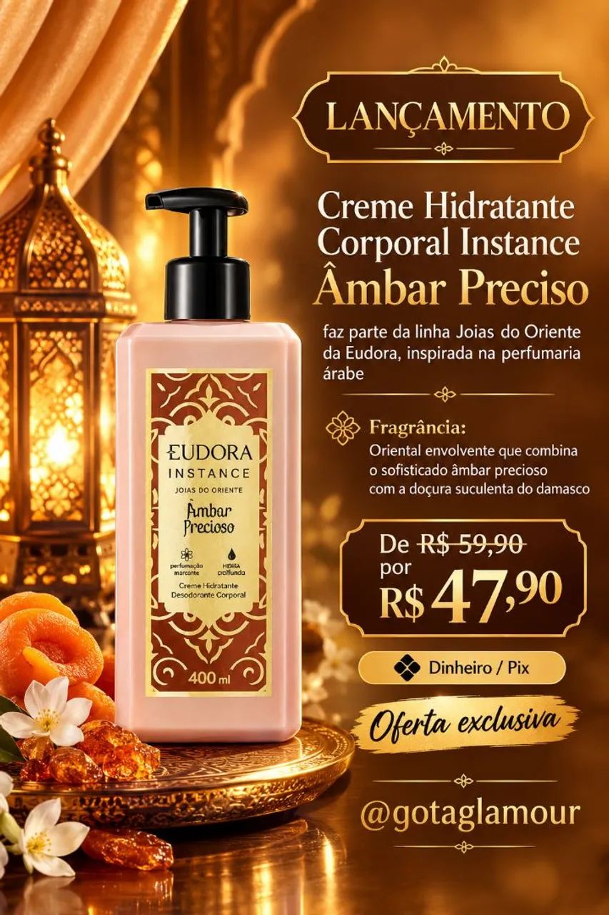 Hidratante instance corporal Eudora