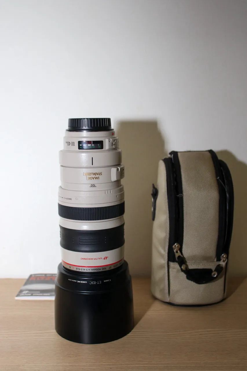 Lente Canon Ef 100-400mm F/4.5-5.6 Telefoto Zoom (usada) Canon EF Branca (usado) - Foto 5