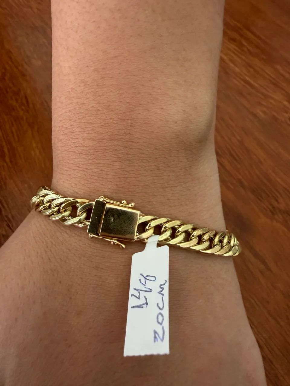 Pulseira ouro 18 Gourmet Duplo  - Foto 3
