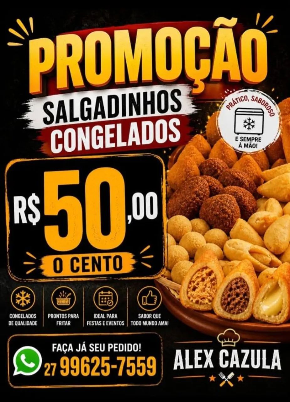 SALGADOS CONGELADOS PARA FESTAS