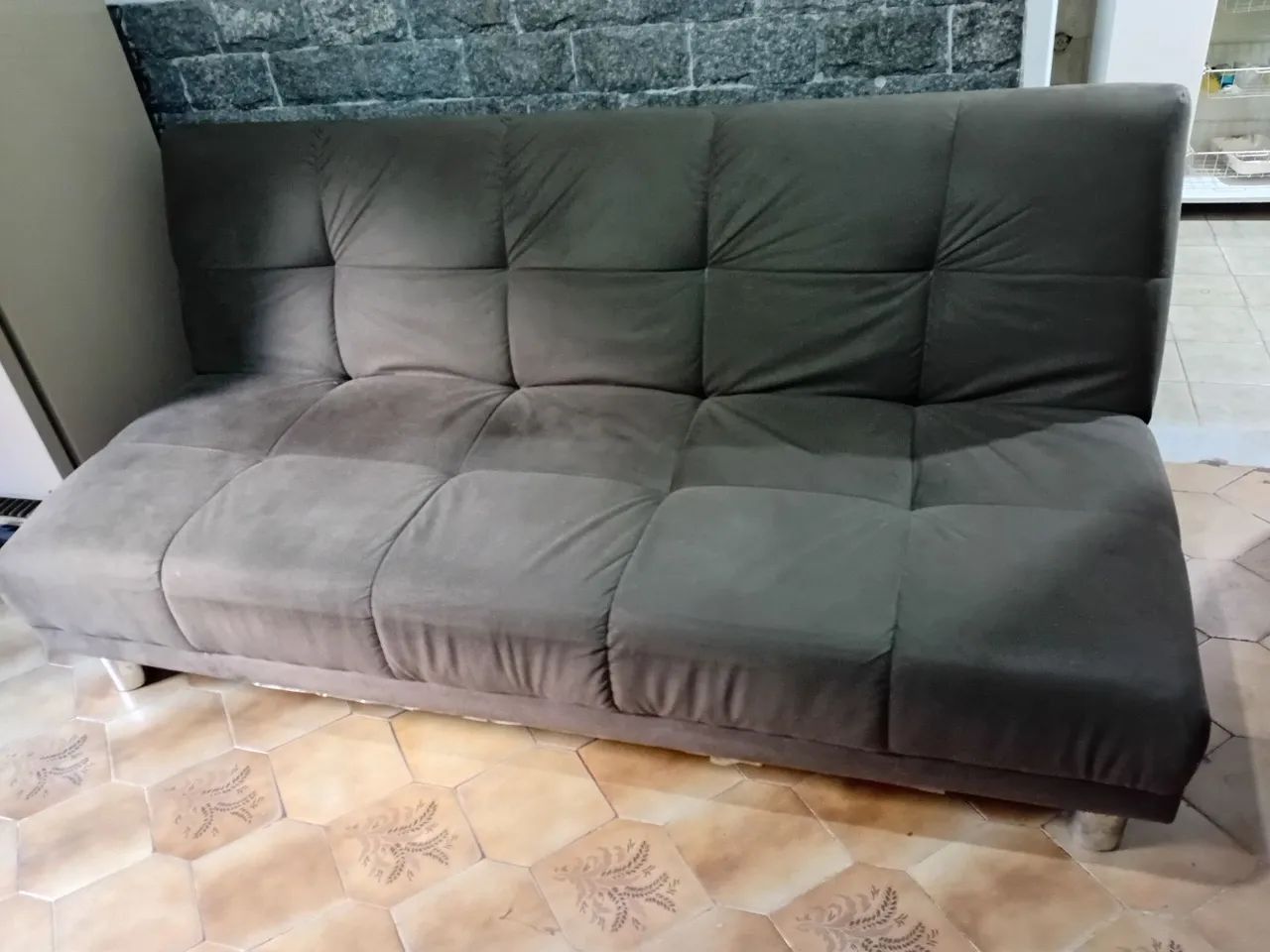 Sofá cama suede