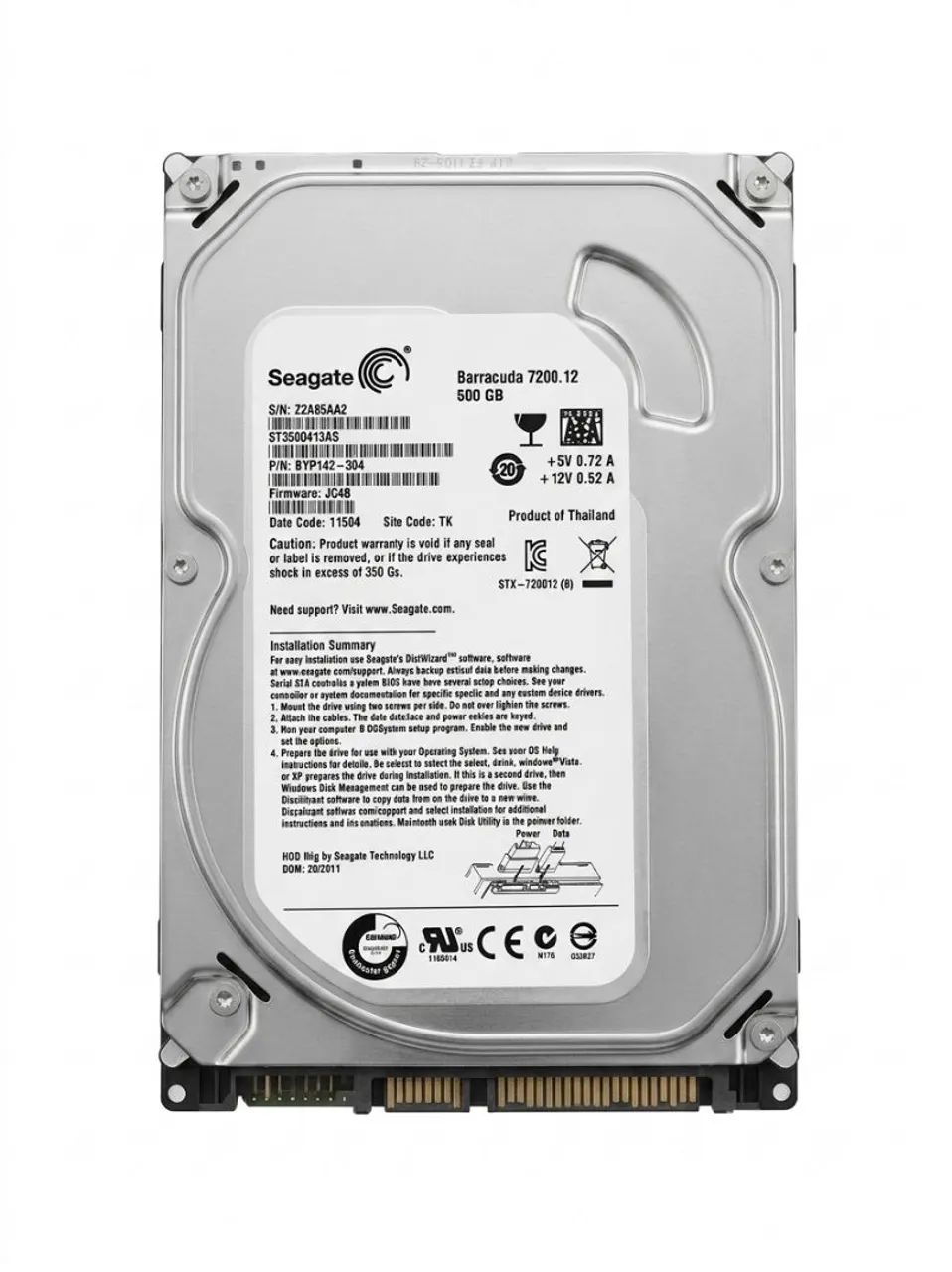 HD Seagate Barracuda 500GB saudável 100%