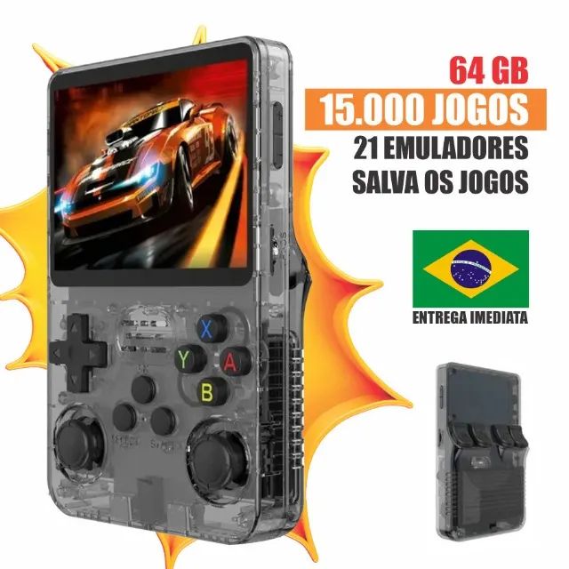 Console Game Portátil R36S + de 15.000 Jogos /Game com 64GB /Linux /Tela IPS3.5 Polegadas - Foto 3