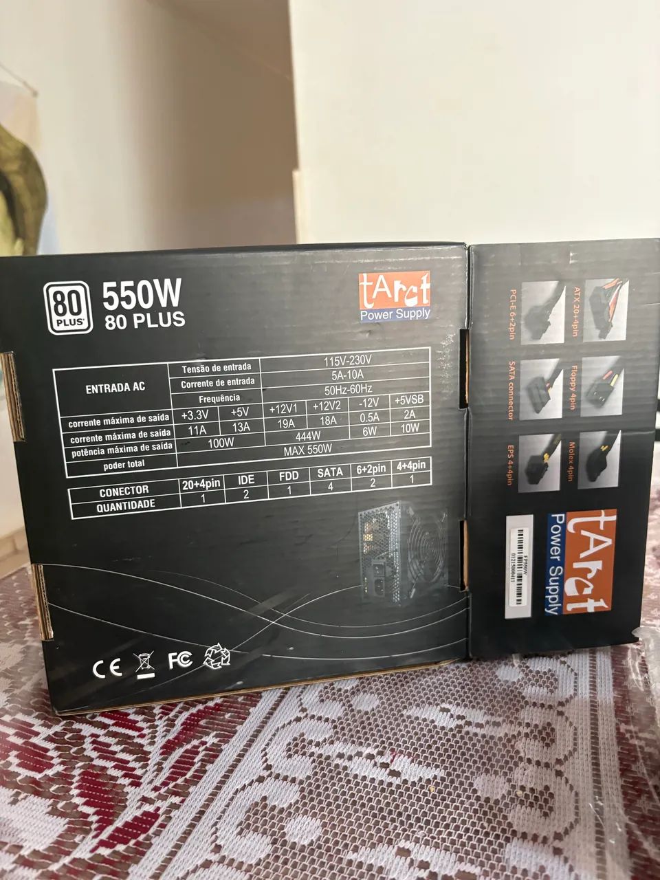 Fonte Taret 550w selo 80 plus  - Foto 2