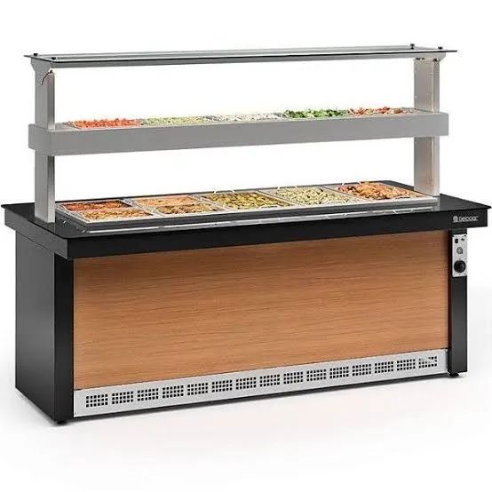 Ac buffet duplo Gelopar 10 quente e 5 frio