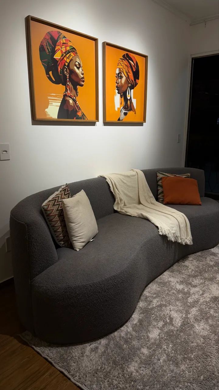Sofá 3 lugares ôndulo tokstok cinza  - Foto 5