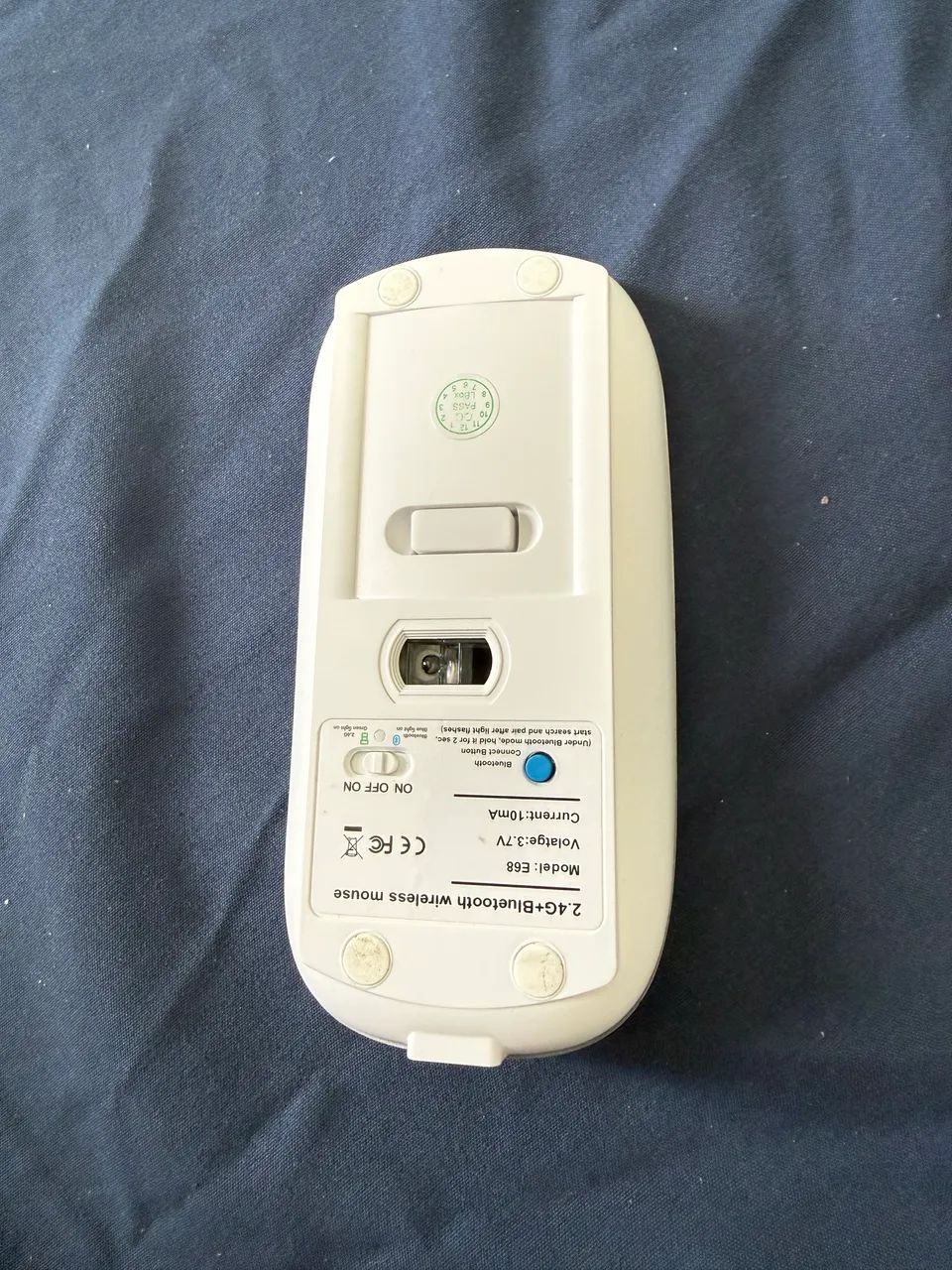 Mouse Sem Fio E68 Bluetooth + 2.4G  - Foto 3