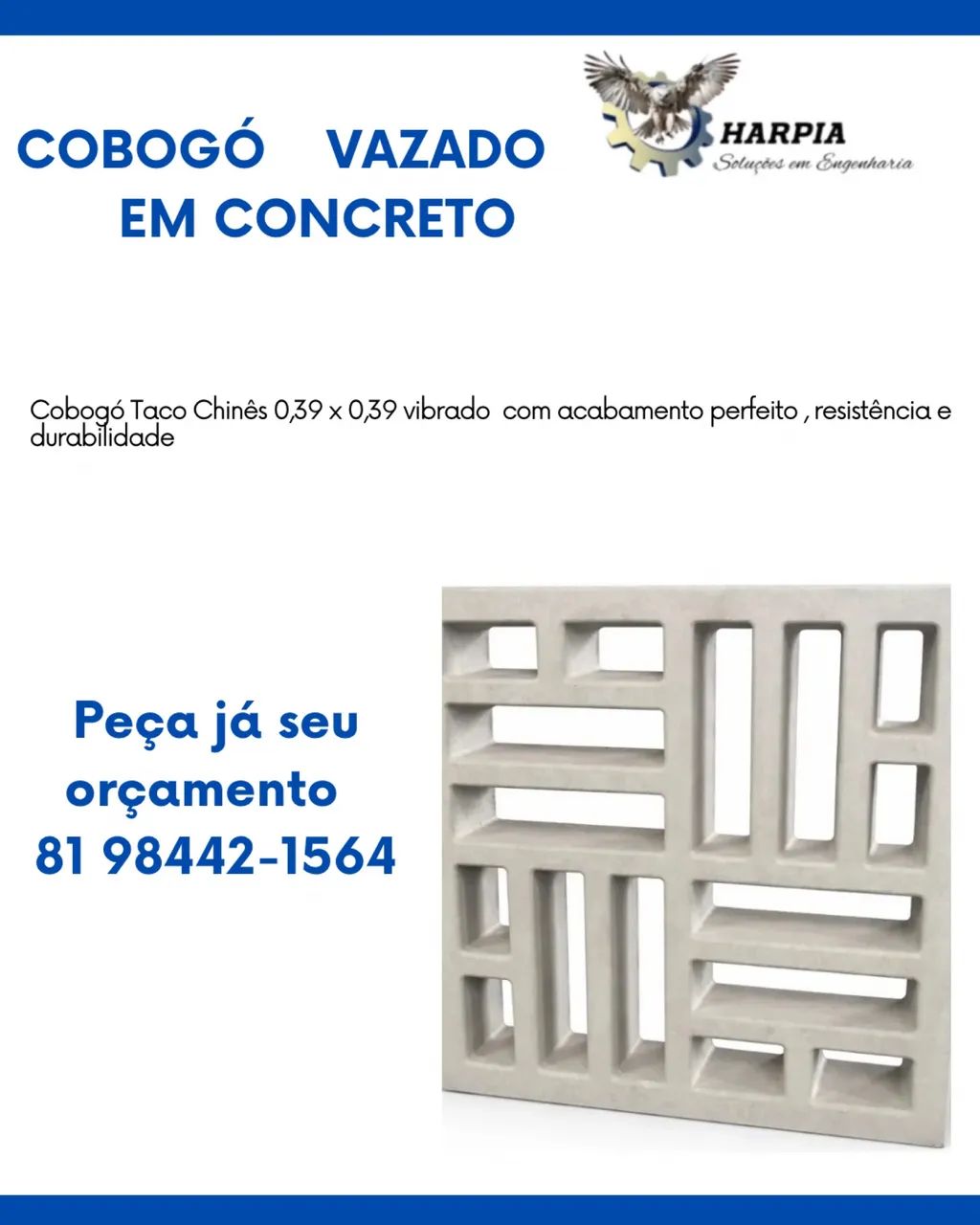 Cobogó em concreto