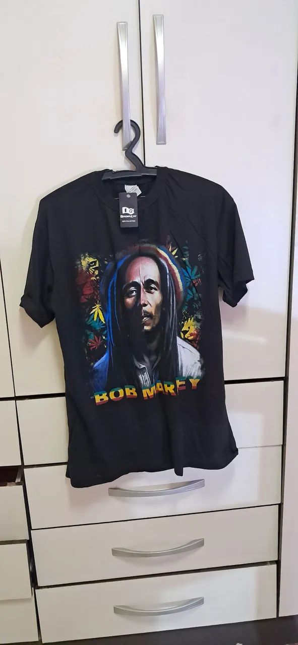 Camiseta Bob marley preta nova tamanho G