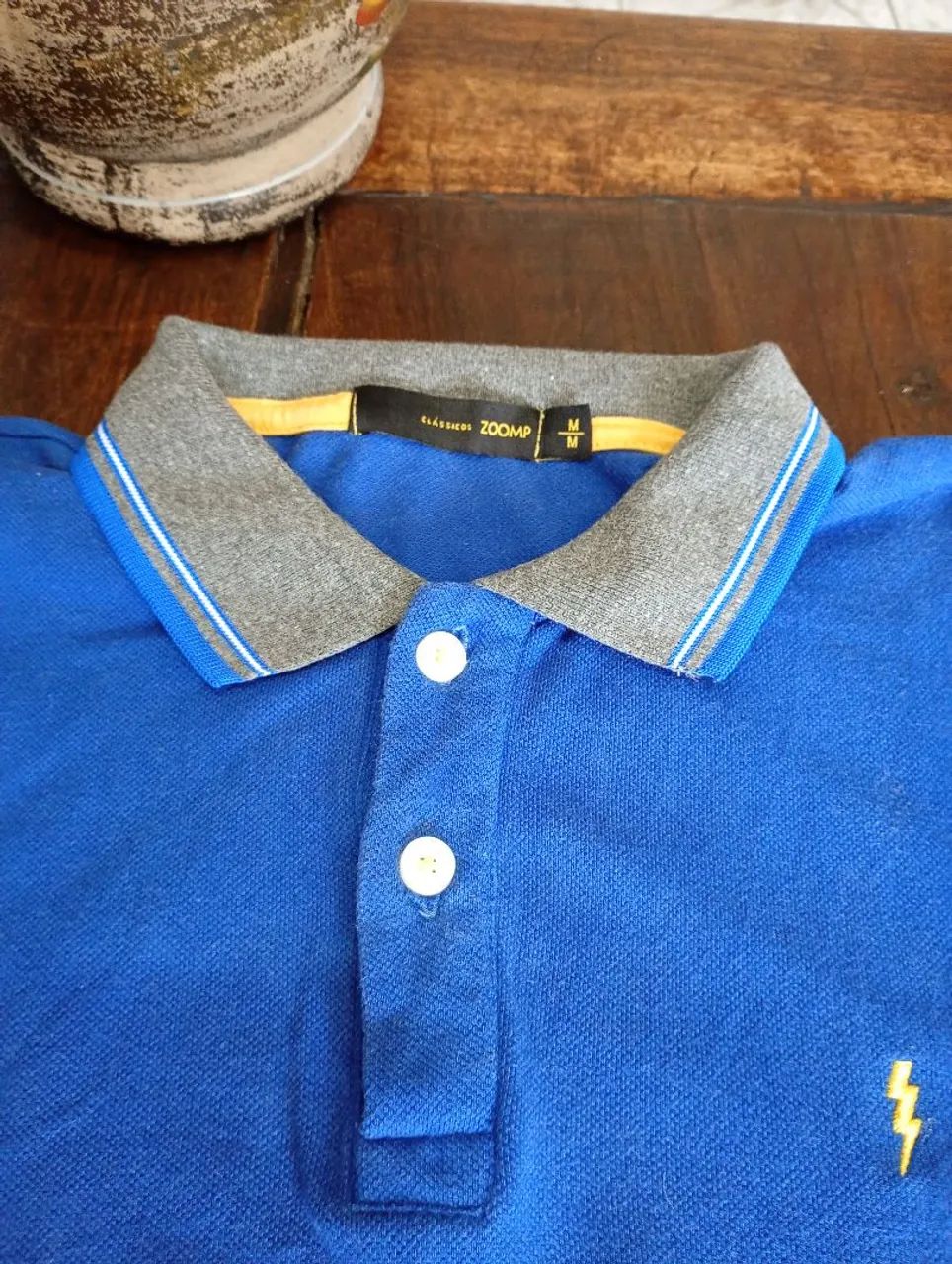 Camisa POLO  da ZOOMP. Azul.  M   - Foto 3