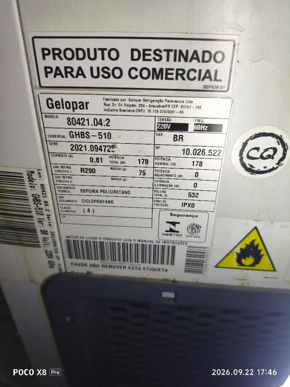 Frizer horizontal Gelopar 2 portas 532 litros 220v com