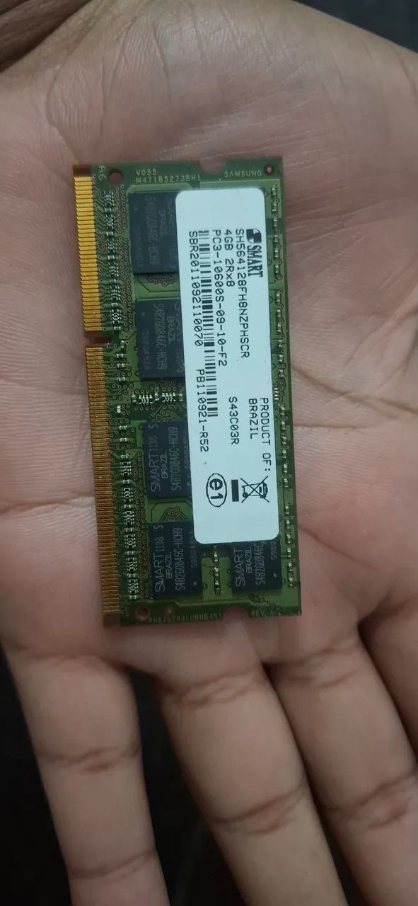 Memória ram notebook 4gb