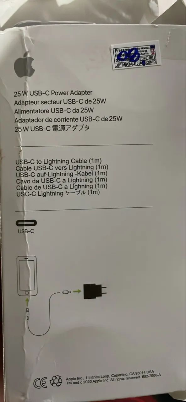 Carregador Apple 25W USB-C + Cabo Lightning - iPhone - Foto 3