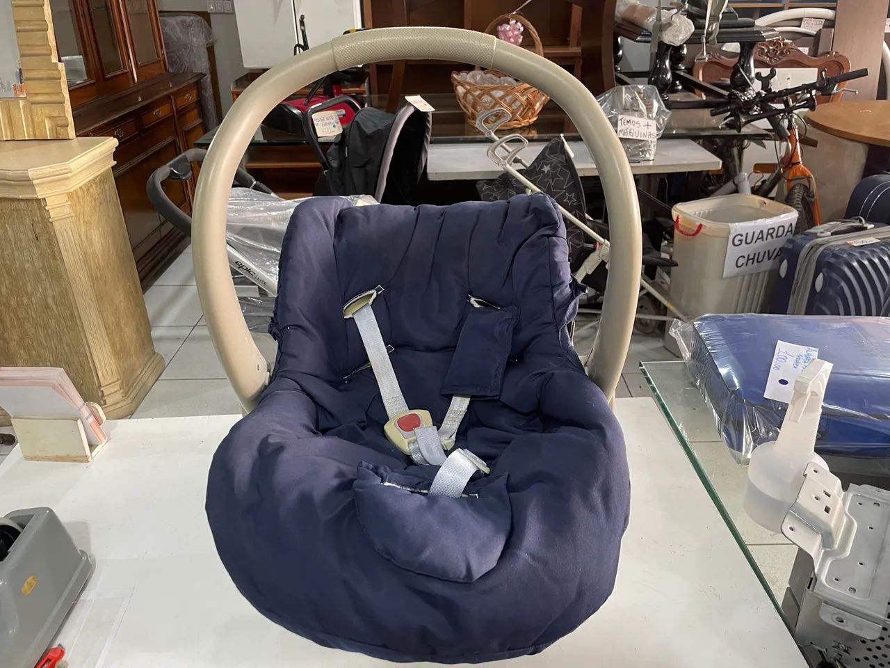 Bebê conforto Galzerano Cocoon Liso Azul