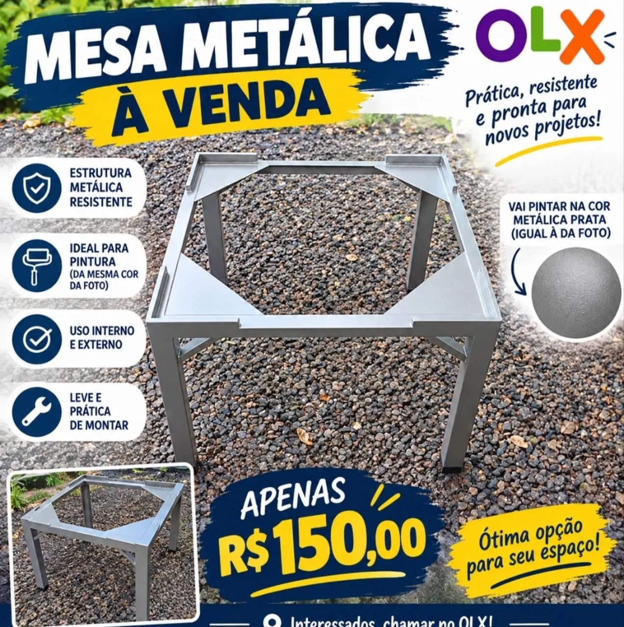 Mesa metálica 