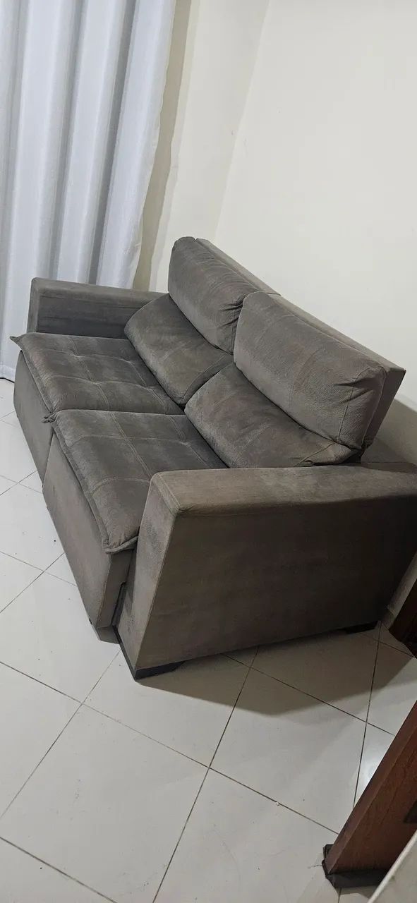 Sofá retrátil e reclinável 2m - Foto 3