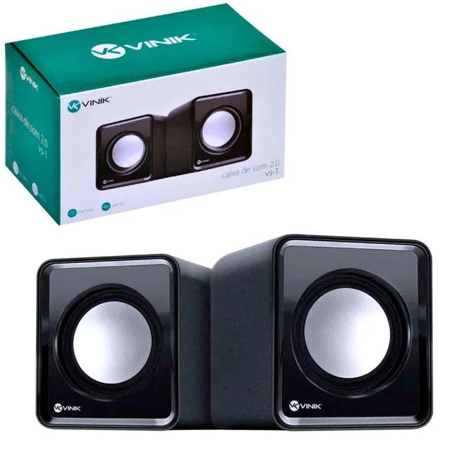 Caixa de Som Vinik VS-01B USB Branca Nova - Foto 3