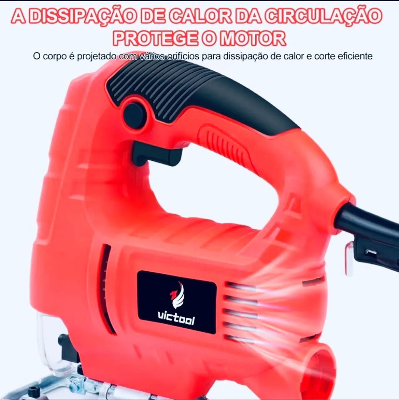 Serra tico tico VICTOOL 800W 110v - Foto 5