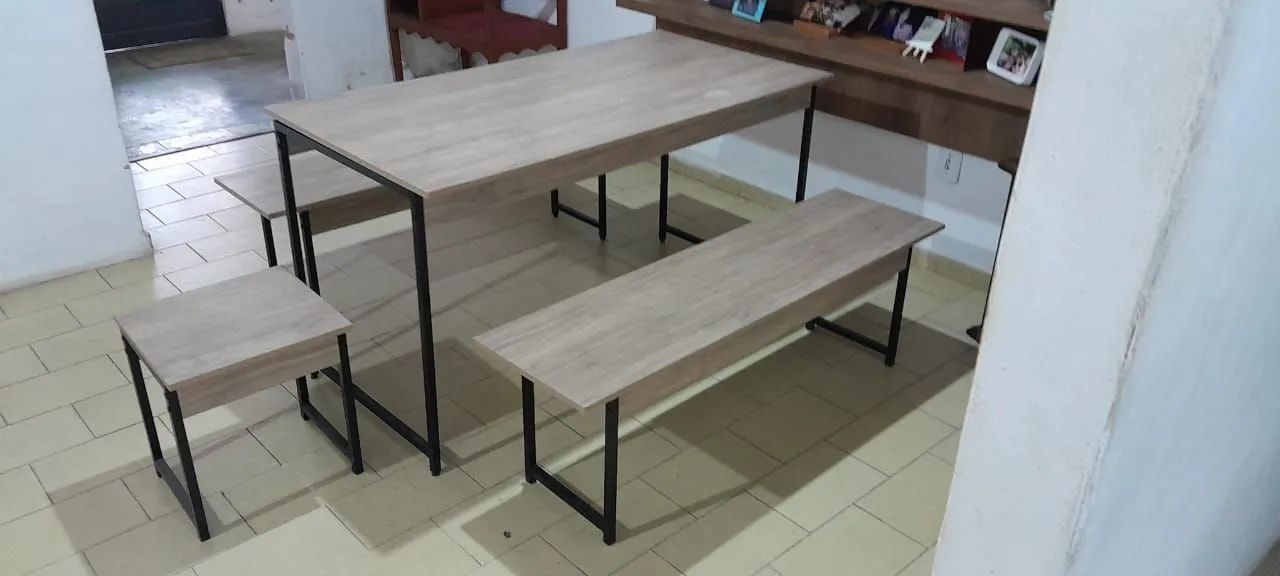 Mesa estilo industrial 6 lugares  - Foto 3