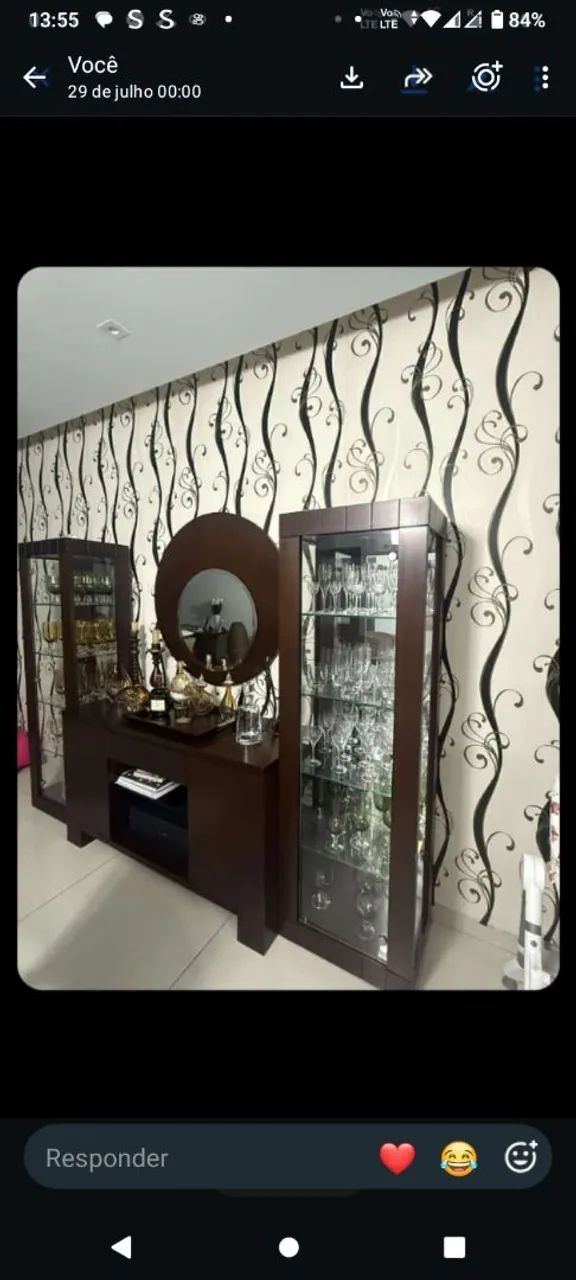 Conjunto Cristaleira Buffet com espelho - Foto 2