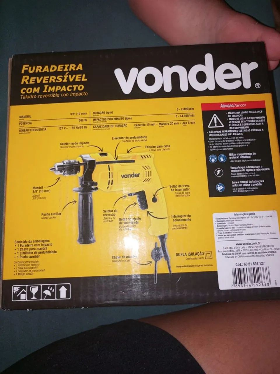 Vendo uma furadeira nunca foi asada