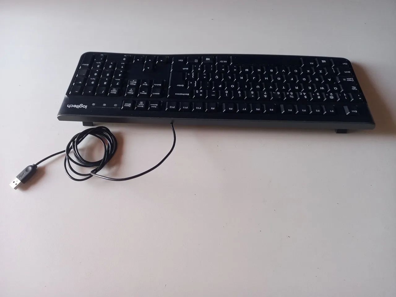 Teclado Logitech K120 USB ABNT2 com Fio - Funcionando Perfeitamente - Foto 4