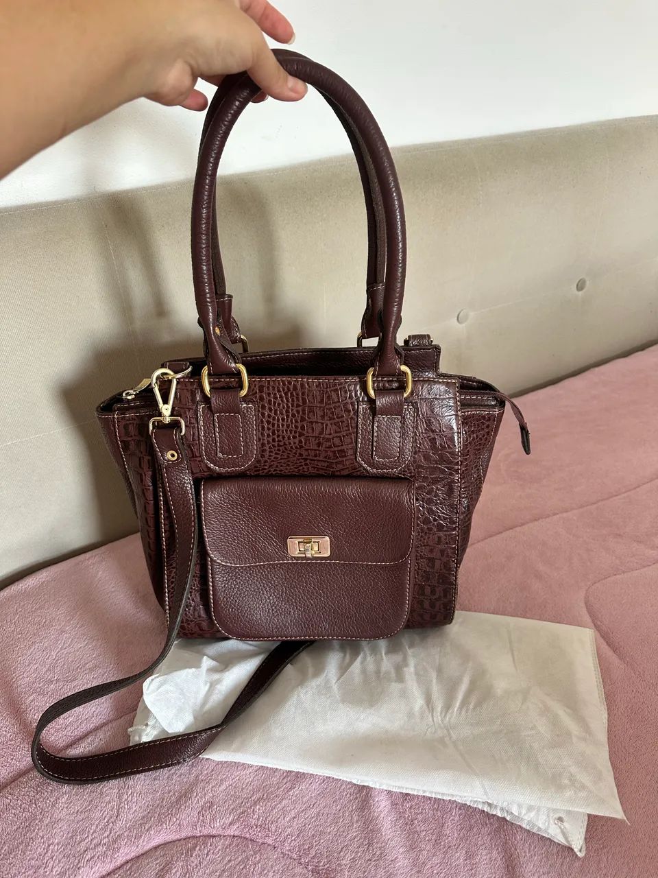 Bolsa 100% couro  - Foto 5