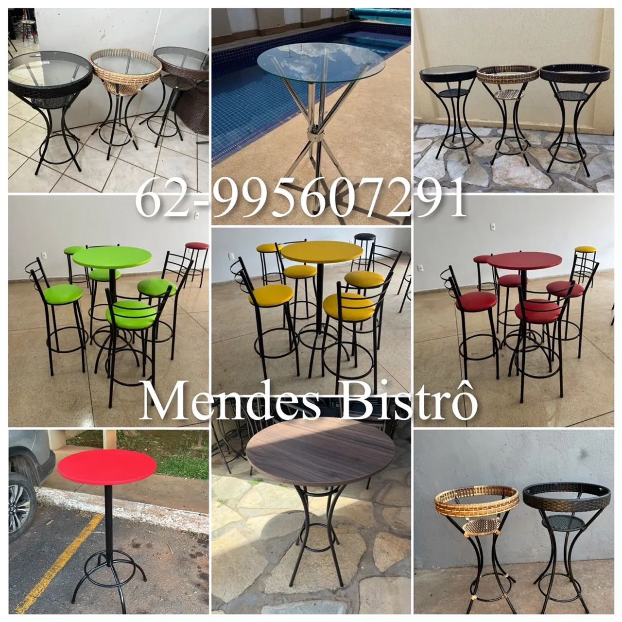 Mesa bistrô à pronta entrega 