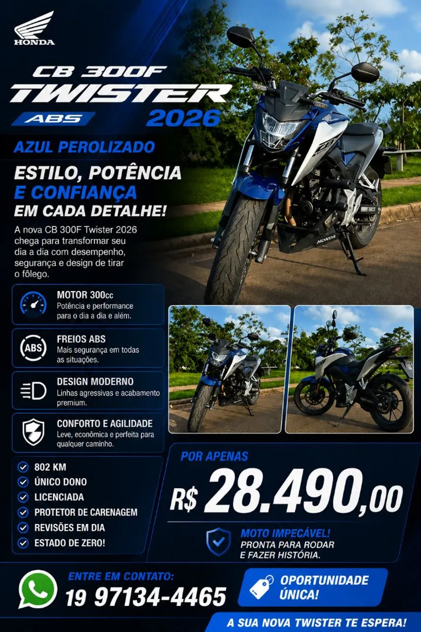 Motos Honda CB 2026 - Jardim Sonia, Piracicaba - São Paulo