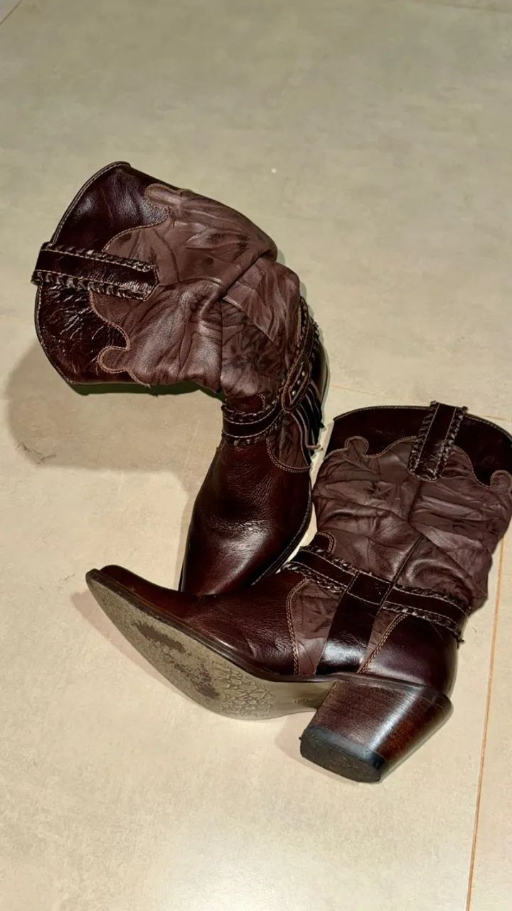 Bota Country Feminina Vimar Boots Marrom Nº 32