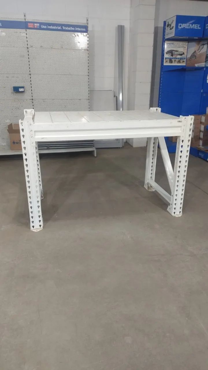 Bancada Mini Porta Pallet dupla e simples e Mini Pallet de Chão