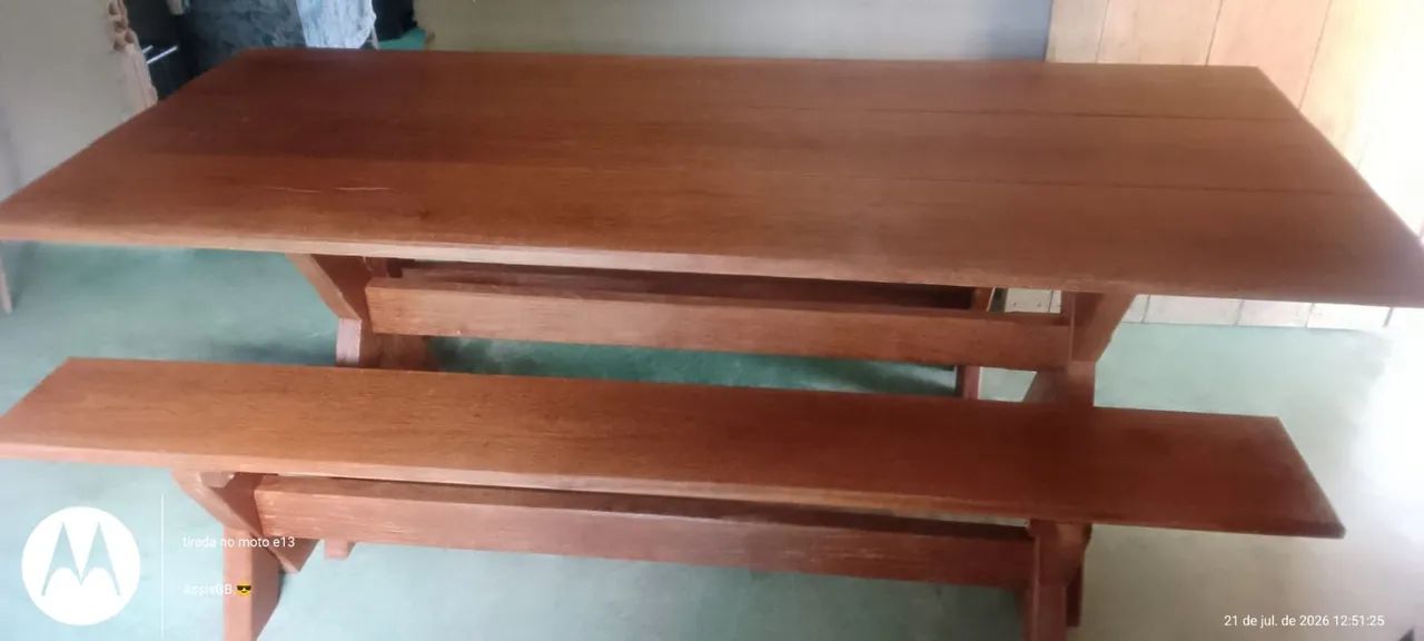 Mesa com dois bancos  - Foto 3