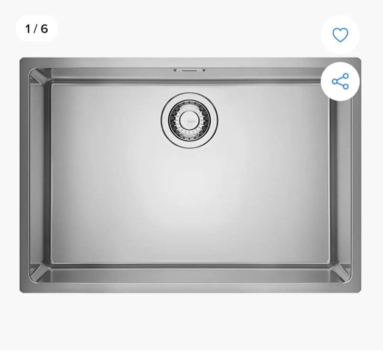 Cuba de embutir e sobrepor LINEAR Franke 60x40 em aço inox com válvula e sifão 