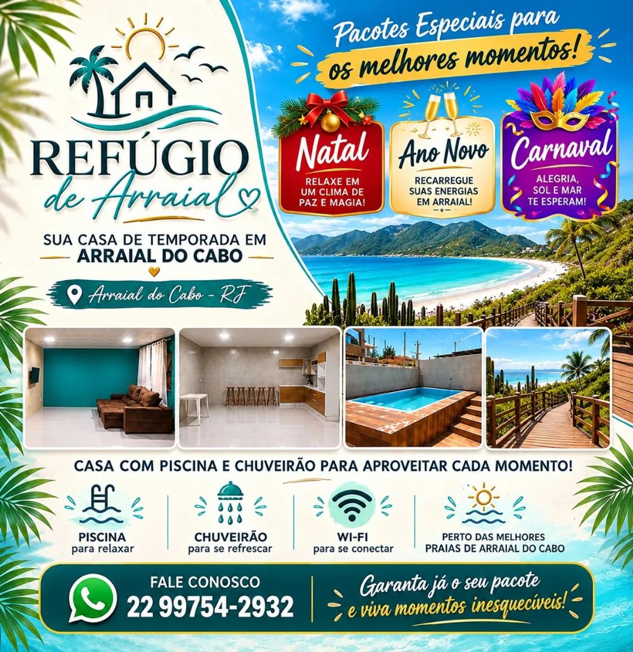 Casa de temporada arraial do cabo 