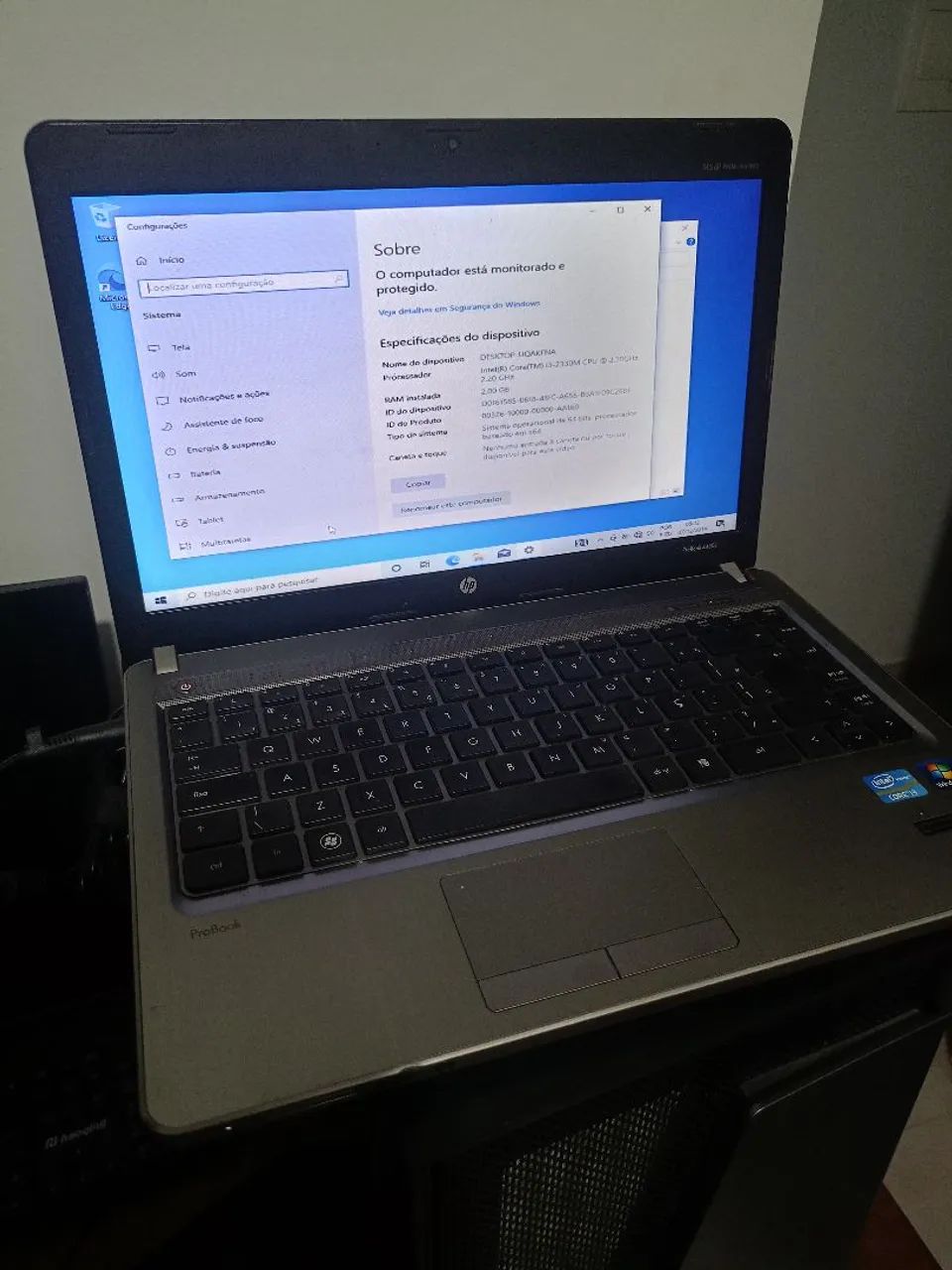 Notebook Hp probook i3 2th HD 500 gb
