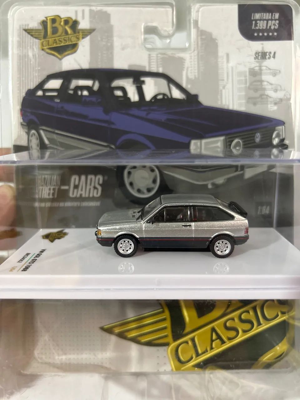Volkswagen Gol GTS - Séries 4 - Prata - 1/64 - Br Classics