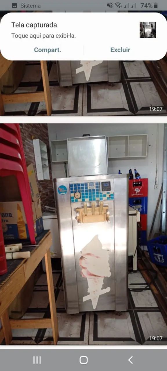 Vendo uma maquina de sorvete e açaí em perfeito estado
