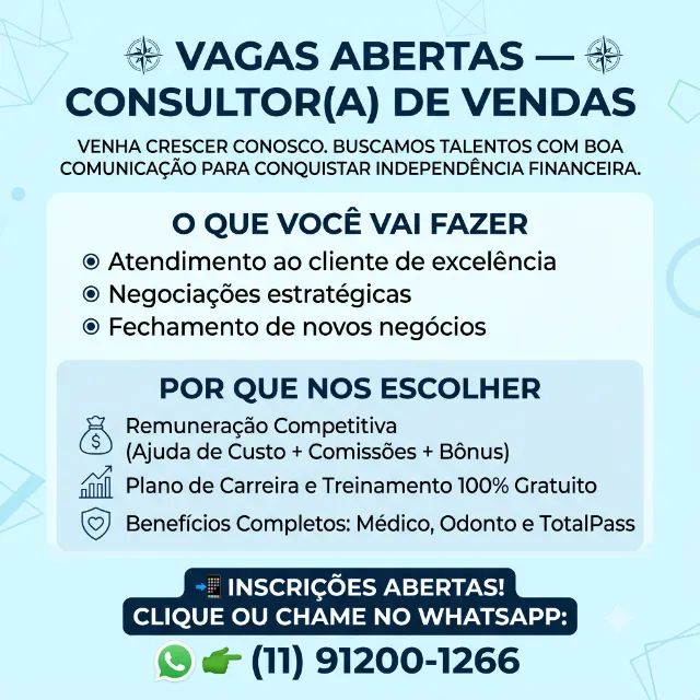CONSULTOR DE VENDAS